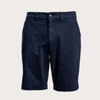 7 For All Mankind Comfort Sateen Chino Short in Deep Navy - Front image of navy chino shorts