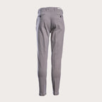 A pair of light gray slim-fit trousers shown from the back, featuring a buttoned waistband, belt loops, and two back pockets, set against a solid off-white background. Briglia 1949 Trousers available at Sakks Menswear in Southampton.