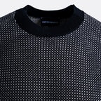 Virgin-Wool Jumper – Black Micro Dot