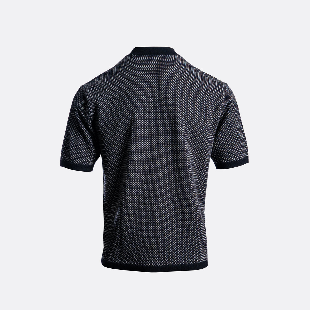 Virgin-Wool Jumper – Black Micro Dot