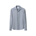 A light grey long-sleeve button-up shirt with a spread collar, displayed on a clean white background. Eton Shirt available at Sakks Menswear in Southampton.