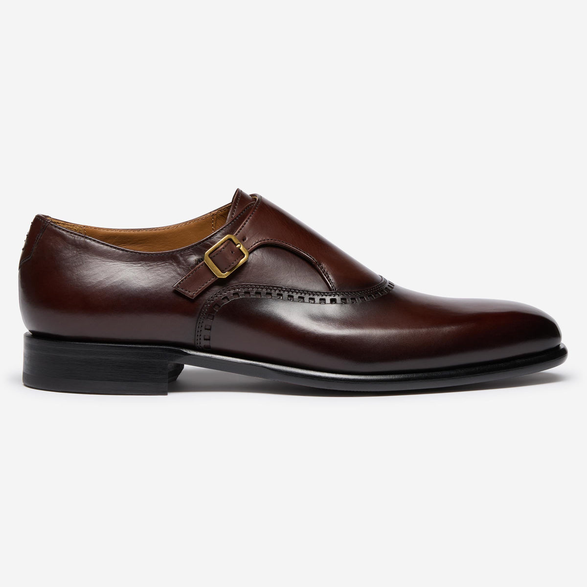Black crocodile-patterned leather shoe on a white background. Oliver Sweeney Shoes available at Sakks Menswear in Southampton.