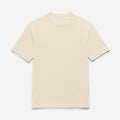 A short-sleeve crewneck t-shirt in a light cream or off-white color, shown flat against a very light gray background. Oliver Sweeney T-Shirt available at Sakks Menswear in Southampton