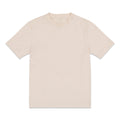 A Off-White coloured t-shirt is placed flat in front of a light grey background. Circolo 1901 T-Shirt available at Sakks Menswear in Southampton.