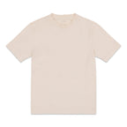 A Off-White coloured t-shirt is placed flat in front of a light grey background. Circolo 1901 T-Shirt available at Sakks Menswear in Southampton.