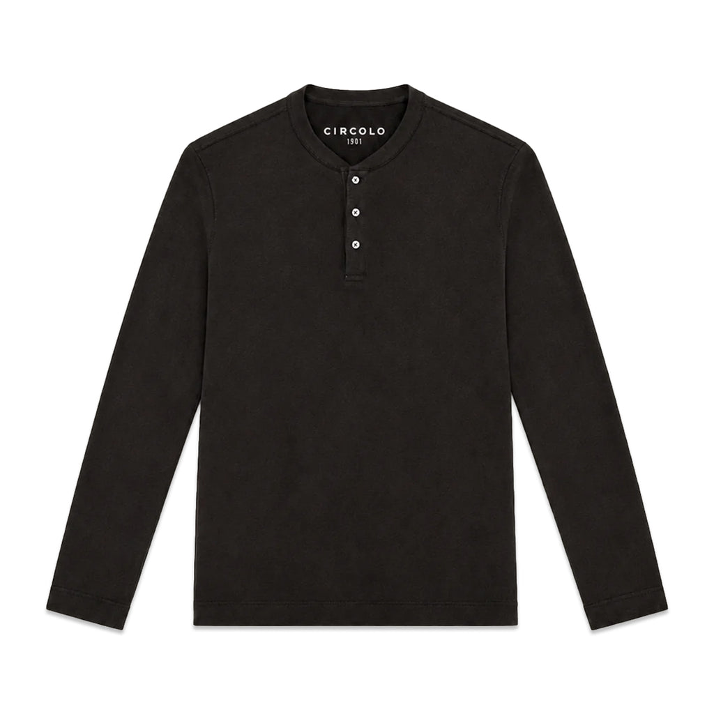 Henley Shirt - Nero Assoluto