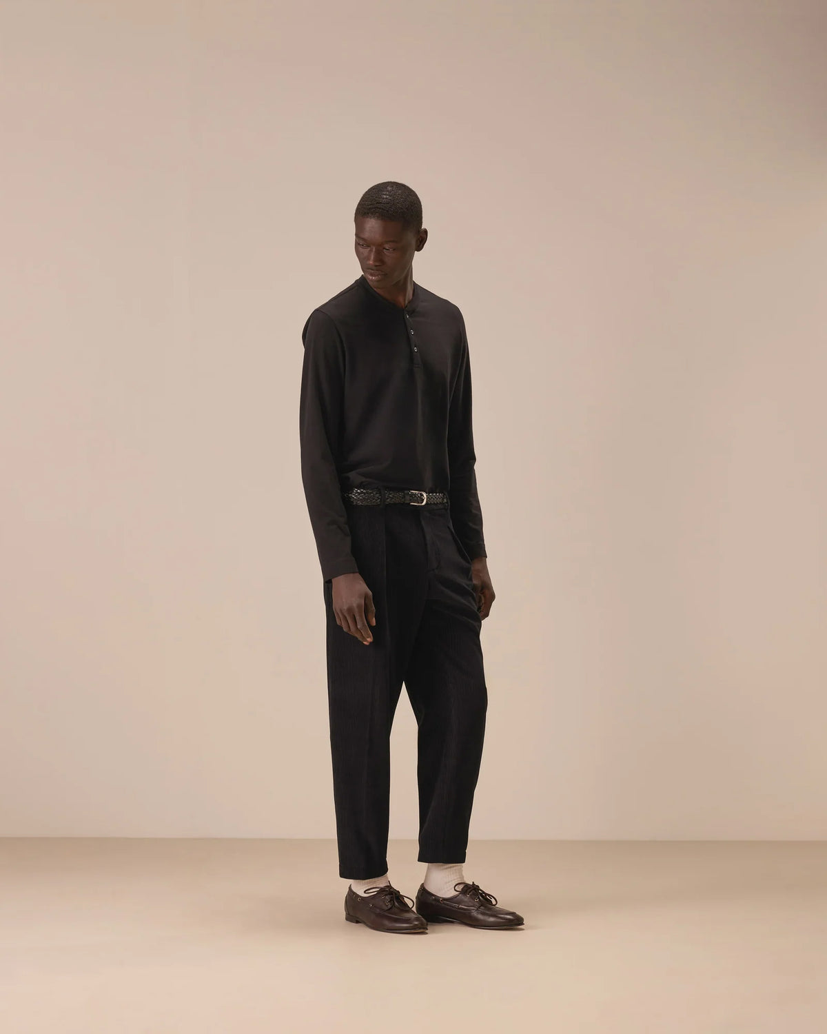 Henley Shirt - Nero Assoluto
