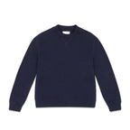 Sweatshirt Soft Felted Jersey Wool - Blu Navy Soft