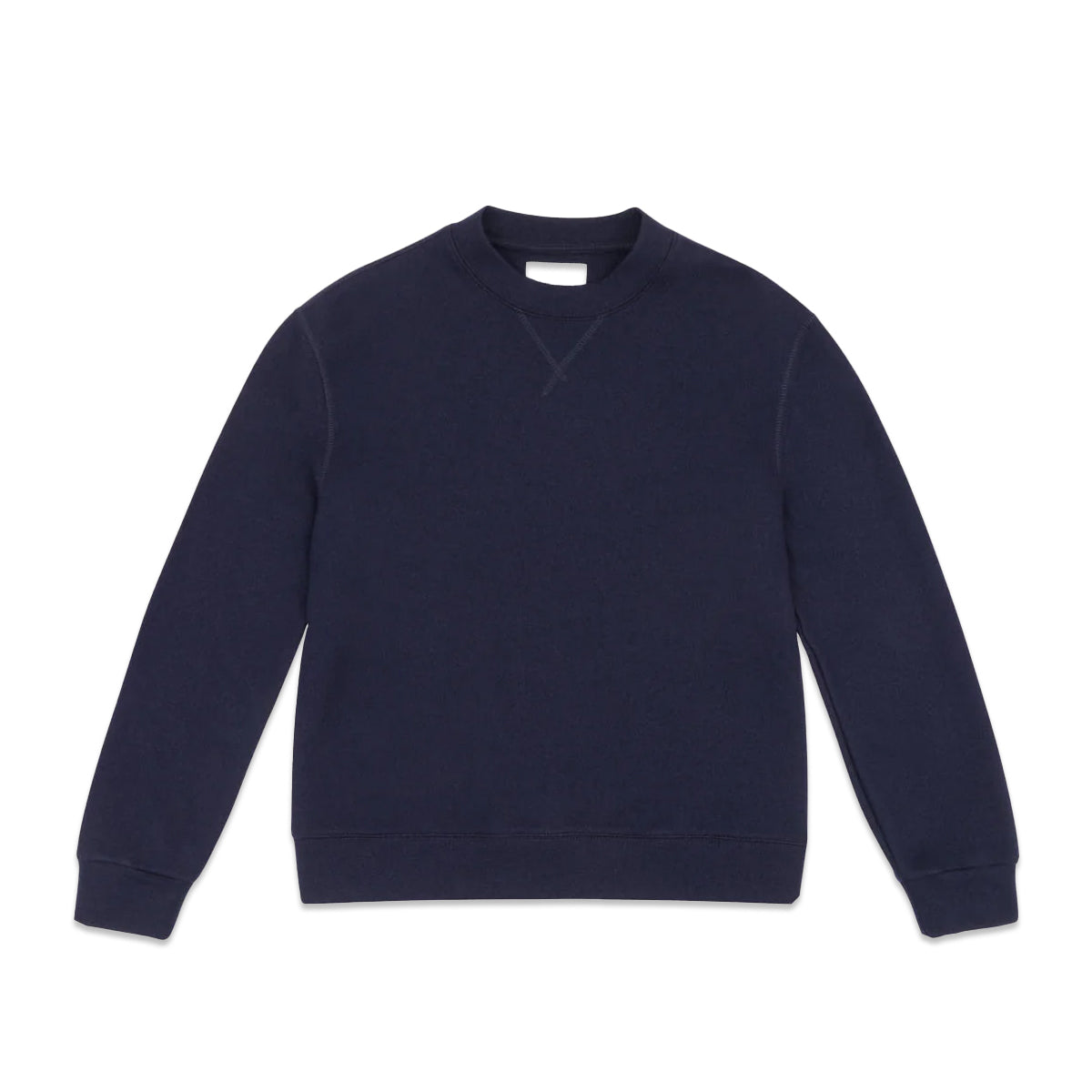 Sweatshirt Soft Felted Jersey Wool - Blu Navy Soft