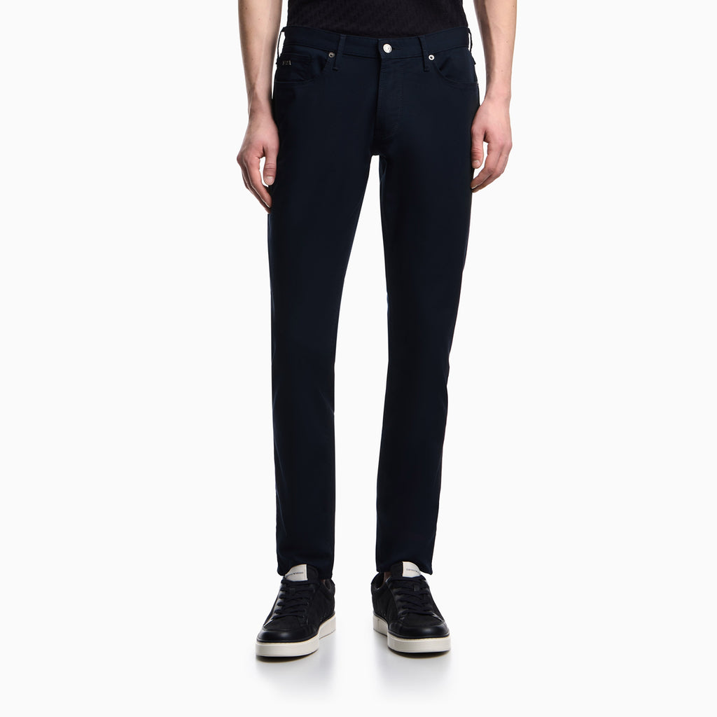 J06 Stretch-Fabric Slim-Fit Trousers - Navy Blue
