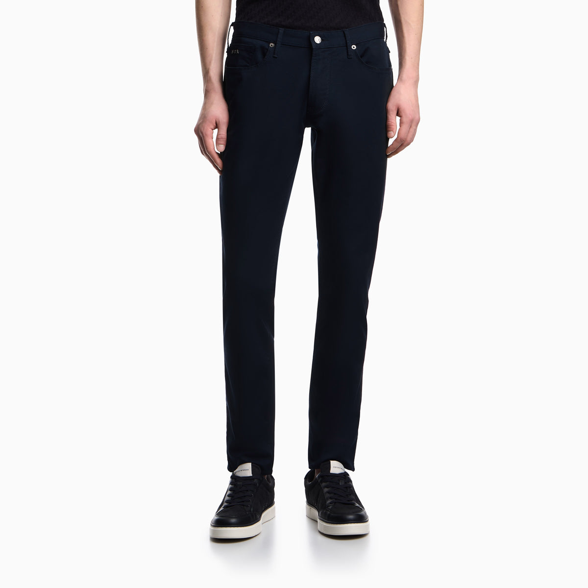 J06 Stretch-Fabric Slim-Fit Trousers - Navy Blue