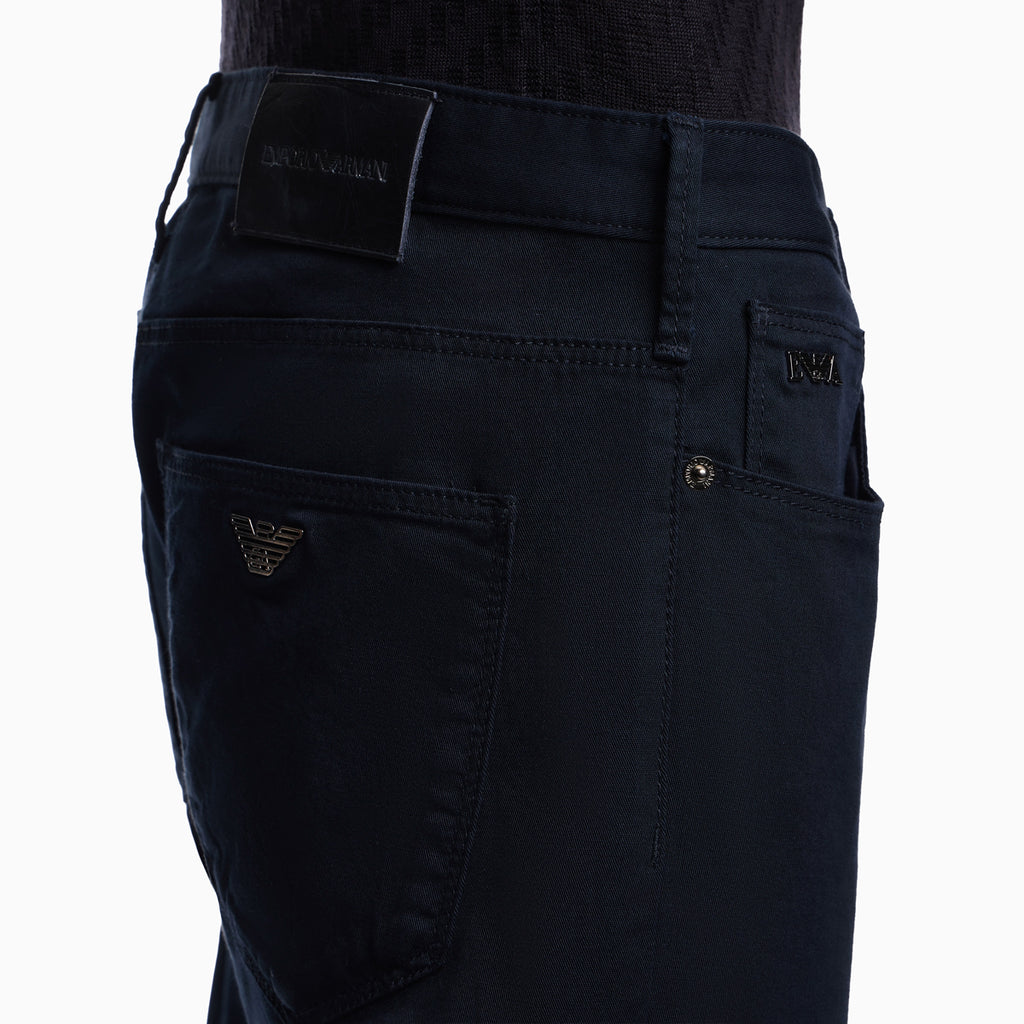 J06 Stretch-Fabric Slim-Fit Trousers - Navy Blue