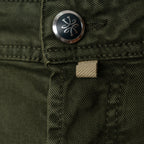 Bard Regular-slim 5 Pocket Cotton and Lyocell Stretch Twill Pants - Algae Green