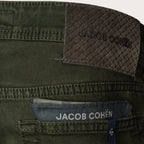 Bard Regular-slim 5 Pocket Cotton and Lyocell Stretch Twill Pants - Algae Green