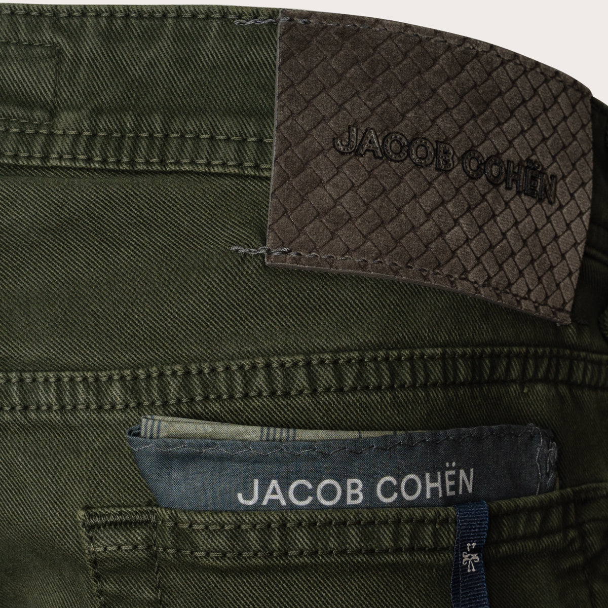 Bard Regular-slim 5 Pocket Cotton and Lyocell Stretch Twill Pants - Algae Green