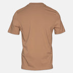 A plain short-sleeve crewneck t-shirt shown from the back, in a solid tan or light brown color, displayed on a light gray background. Jacob Cohen T-Shirt available at Sakks Menswear in Southampton.