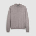 A light gray knit sweater with a crew neck and long sleeves, displayed flat against a light gray background. Oliver Sweeney Knitwear available at Sakks Menswear in Southampton.