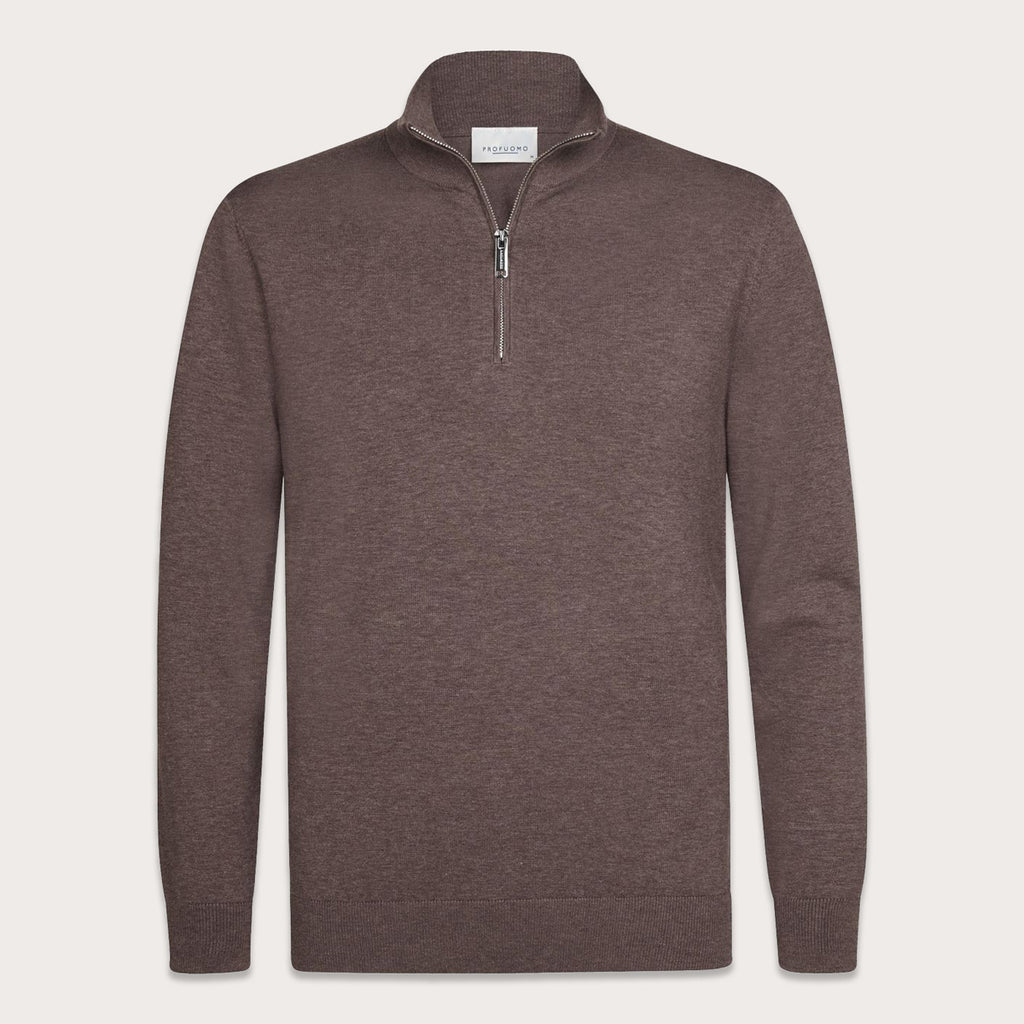 Luxury Basic Half Zip - Aubergine