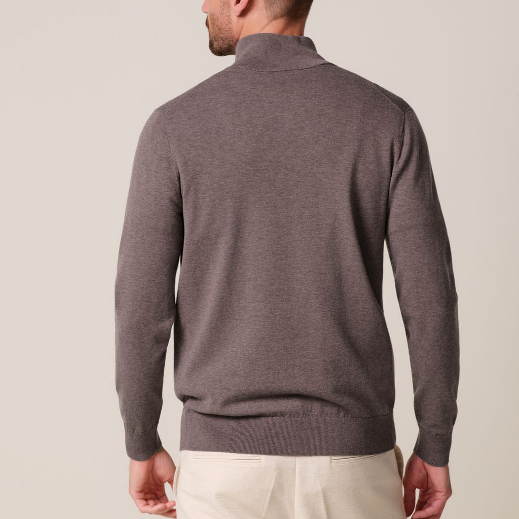 Luxury Basic Half Zip - Aubergine