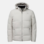 UBR Bolt Down Jacket in Desert displayed on a light grey background. UBR Jackets available at Sakks Menswear in Southampton.