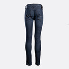Back view of dark blue slim-fit jeans on a light gray background. Replay Jeans available at Sakks Menswear in Southampton.