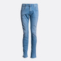 Light blue slim-fit denim jeans shown flat against a light gray background. Replay Jeans available at Sakks Menswear in Southampton.