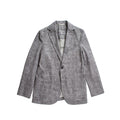 A gray and white textured tweed blazer jacket with notch lapels and a single button closure, shown flat on a white background. Circolo 1901 Blazer available at Sakks Menswear in Southampton.