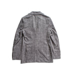 A gray textured blazer shown from the back, laid flat against a solid white background. Circolo 1901 Blazer available at Sakks Menswear in Southampton.