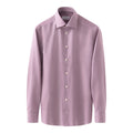 A light pink long-sleeve button-down dress shirt with a pointed collar, shown on a plain white background. Eton Shirt available at Sakks Menswear in Southampton.
