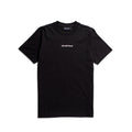 A black short-sleeve crewneck t-shirt with 'MA.STRUM' printed in white on the chest, displayed flat against a solid white background. MA.Strum T-Shirt available at Sakks Menswear in Southampton.