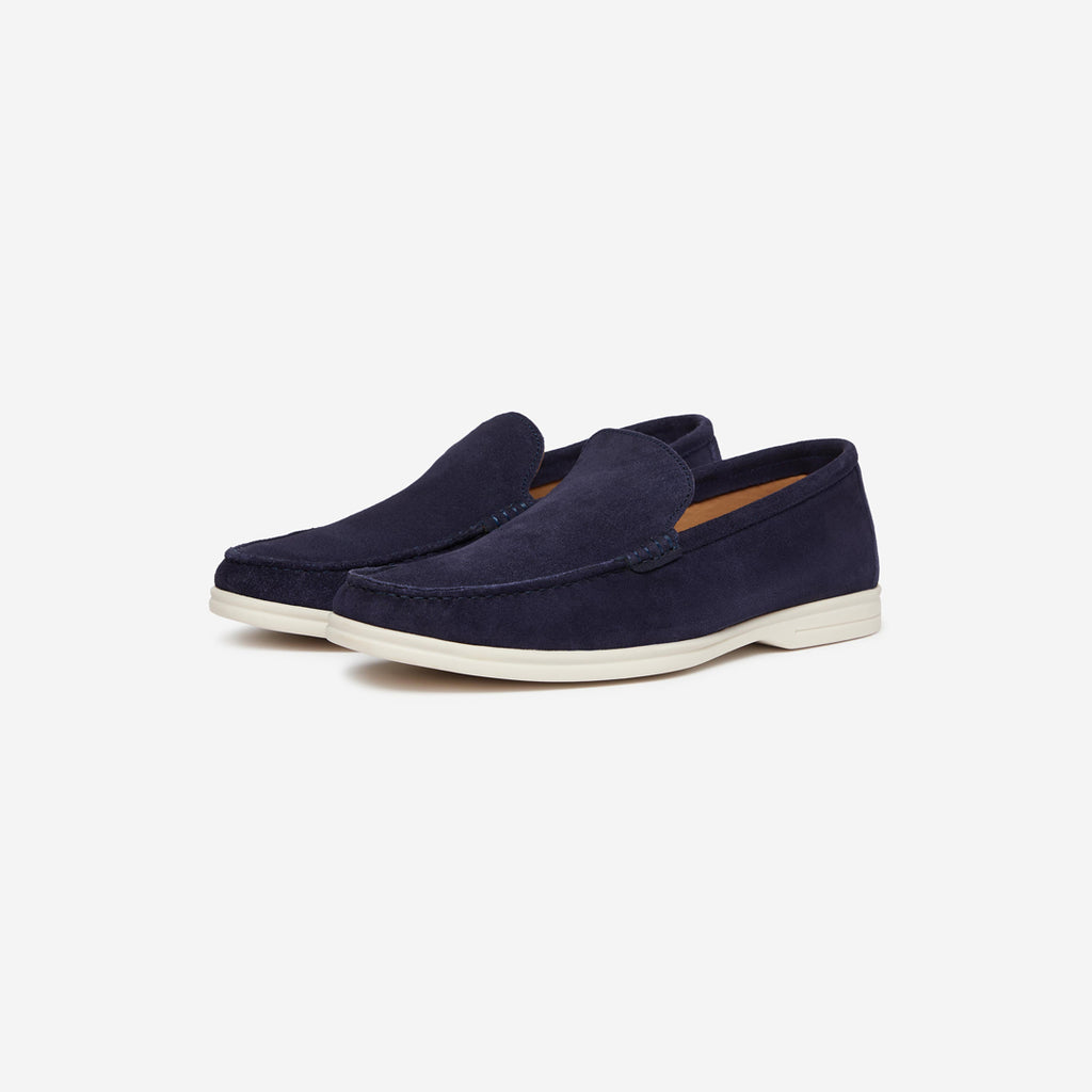 Black webbing strap with a logo on a white background. Oliver Sweeney Loafers available at Sakks Menswear in Southampton.