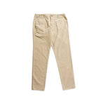 A pair of beige chino pants shown flat against a solid white background. PAIGE Chinos available at Sakks Menswear in Southampton.