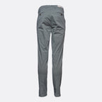 Sage slim-fit trousers shown from the back, featuring a button closure and belt loops, on a light grey background. Briglia Trousers. Sakks Menswear Southampton.