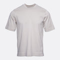 A light beige crew-neck t-shirt with short sleeves, displayed on a clean, light gray background. Circolo 1901 T-Shirt. Sakks Menswear Southampton.