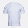 A plain white short-sleeve crewneck t-shirt displayed on a light gray background. Circolo 1901 T-Shirt. Sakks Menswear Southampton.