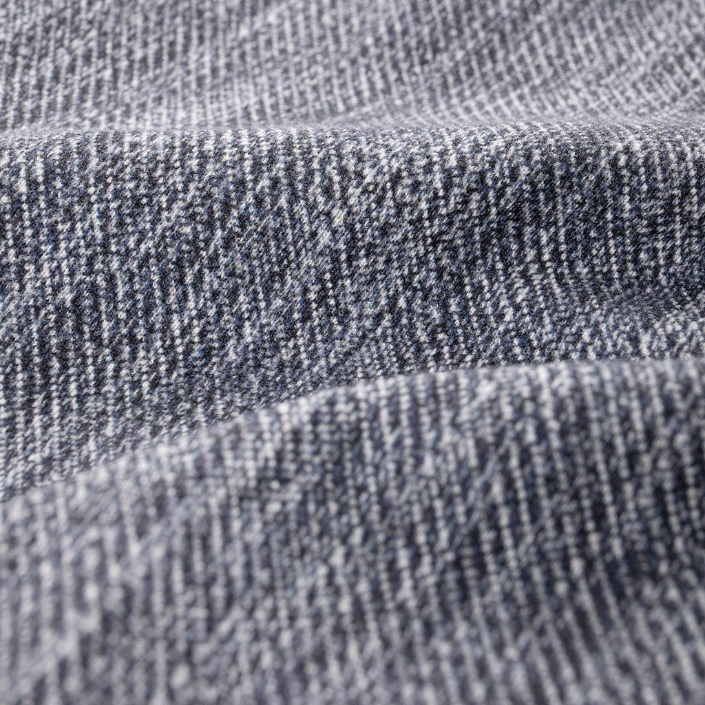 Close-up of a heathered gray knit fabric texture with soft folds and a ribbed weave. Circolo 1901 Blazer. Sakks Menswear Southampton.