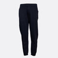 A pair of dark navy blue sweatpants shown from the back against a light gray background. Emporio Armani Sweat Pants. Sakks Menswear Southampton.
