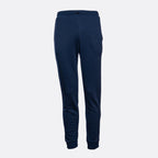 A pair of navy blue sweatpants shown from the back against a light gray background. Emporio Armani Sweat Pants. Sakks Menswear Southampton.