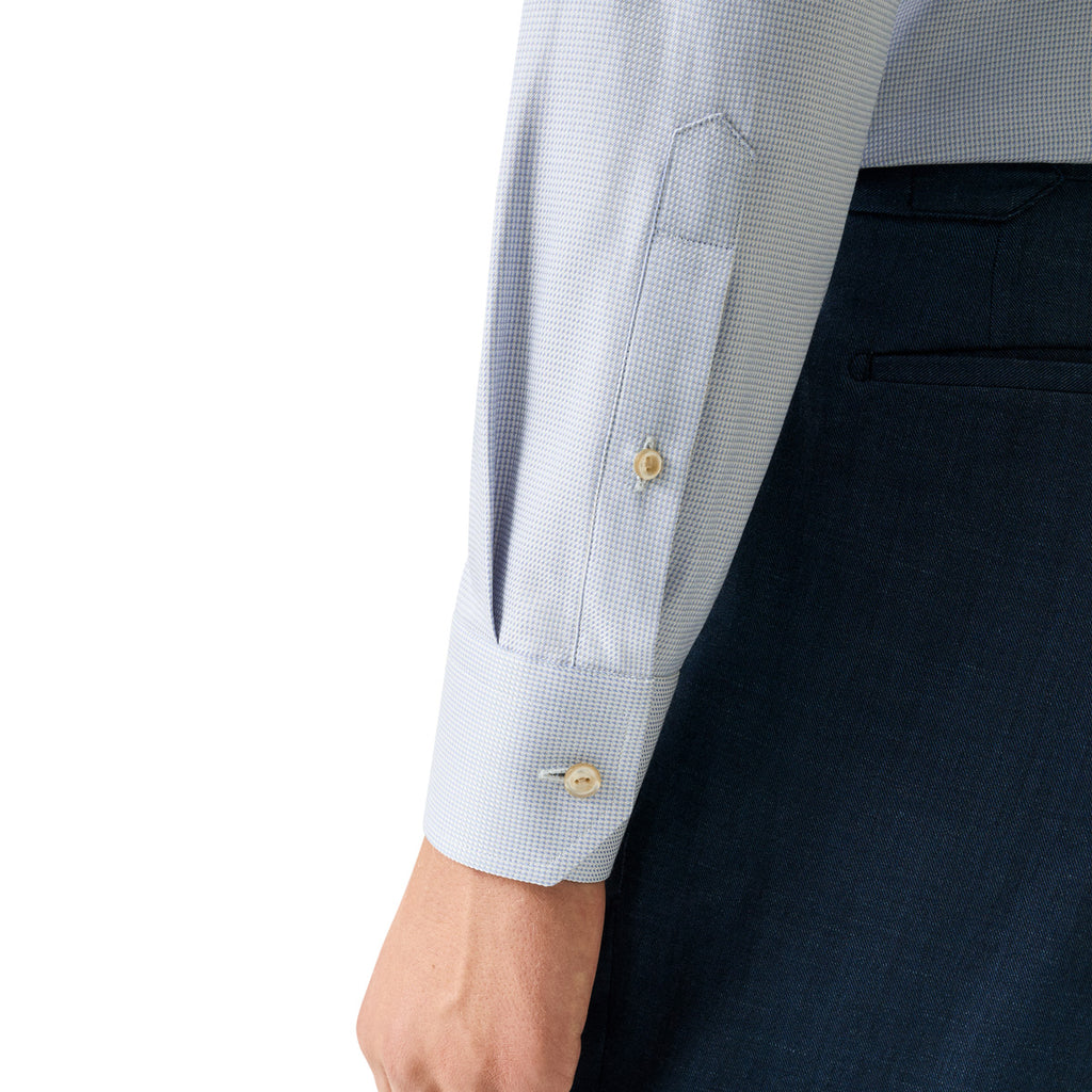 Semi Solid Signature Twill Shirt – Light Blue