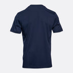 A navy blue short-sleeve t-shirt shown from the back, displayed on a light gray background. Eton T-Shirt. Sakks Menswear Southampton.