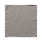 A square gray fabric pocket square with a fine woven texture and visible stitched edges, shown flat against a plain white background. Eton Pocket Square available at Sakks Menswear in Southampton.