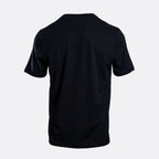 A black short-sleeve crewneck t-shirt shown from the back, displayed on a light gray background. Jacob Cohën T-Shirt available at Sakks Menswear in Southampton.
