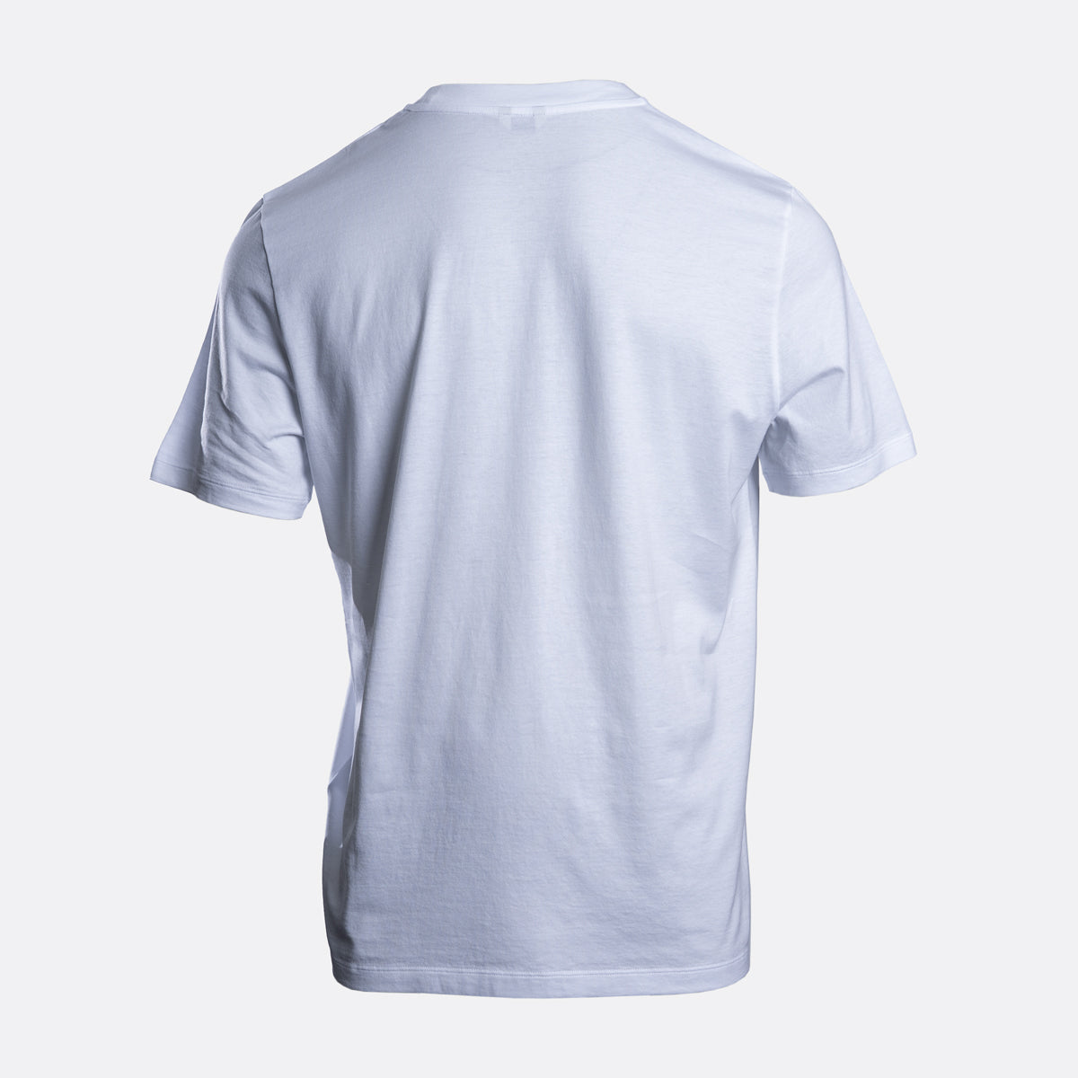 A light blue short-sleeve crewneck t-shirt shown from the back, displayed on a clean, light gray background. Jacob Cohën T-Shirt available at Sakks Menswear in Southampton.