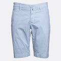 Light blue chino shorts with a button closure and belt loops, shown flat against a light gray background. Jacob Cohën Shorts available at Sakks Menswear in Southampton.