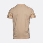 A beige short-sleeve t-shirt shown from the back, displayed on a clean, light gray background. MA.Strum T-Shirt available at Sakks Menswear in Southampton.