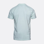 A light mint green short-sleeve t-shirt shown from the back, displayed on a clean, light gray background. MA.Strum T-Shirt available at Sakks Menswear in Southampton.