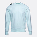Light blue sweatshirt displayed in front of a grey background. MA.Strum Sweatshirt available at Sakks Menswear in Southampton