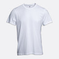 A plain white short-sleeve crewneck t-shirt displayed against a light gray background. PAIGE T-Shirt available at Sakks Menswear in Southampton.