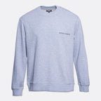 A light heather gray crewneck sweatshirt with 'MATCHES & MOMENTS' printed in black on the left chest, displayed on a clean white background. PAIGE Sweatshirt available at Sakks Menswear in Southampton.
