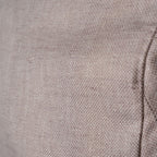 Close-up of a woven fabric texture in a light taupe-beige color with a visible seam on the right side. Sand Copenhagen Blazers available at Sakks Menswear in Southampton.